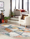 Jewel Oasis Collection Area Rug -  Topaz Oval Multi  lifestyle 30