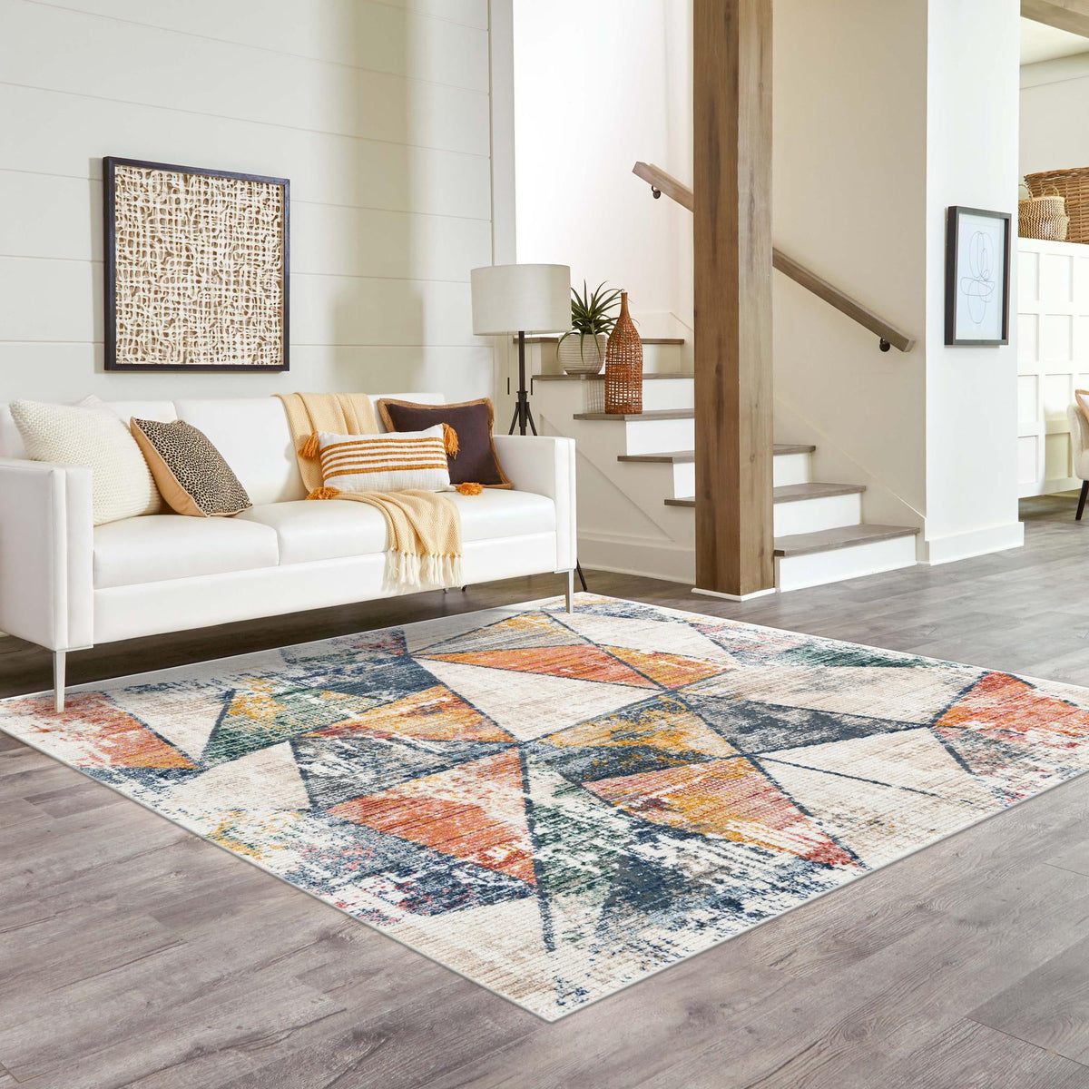 Jewel Oasis Collection Area Rug -  Topaz Square Multi  lifestyle 87
