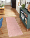 Savannah Weave Collection Area Rug - Serengeti Runner Pink  lifestyle 21