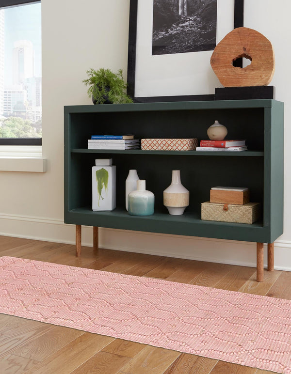 Savannah Weave Collection Area Rug - Serengeti Runner Pink  lifestyle 24