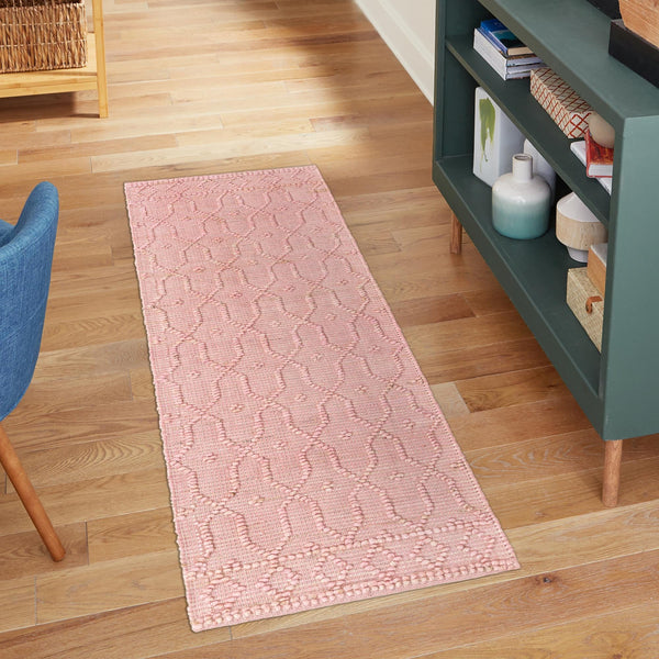 Savannah Weave Collection Area Rug - Serengeti Runner Pink  lifestyle 64