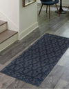 Savannah Weave Collection Area Rug - Serengeti Runner Navy Blue  lifestyle 38