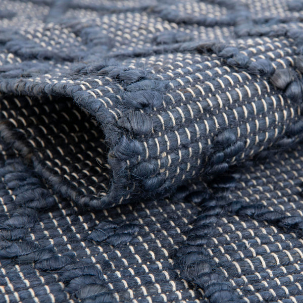 Savannah Weave Collection Area Rug - Serengeti Runner Navy Blue  lifestyle 75