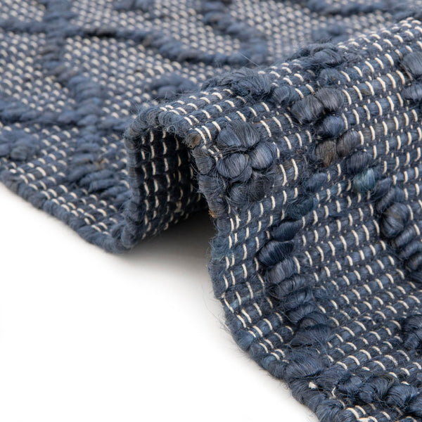 Savannah Weave Collection Area Rug - Serengeti Runner Navy Blue  lifestyle 90