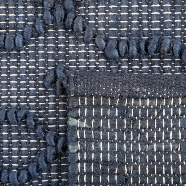 Savannah Weave Collection Area Rug - Serengeti Runner Navy Blue  lifestyle 95