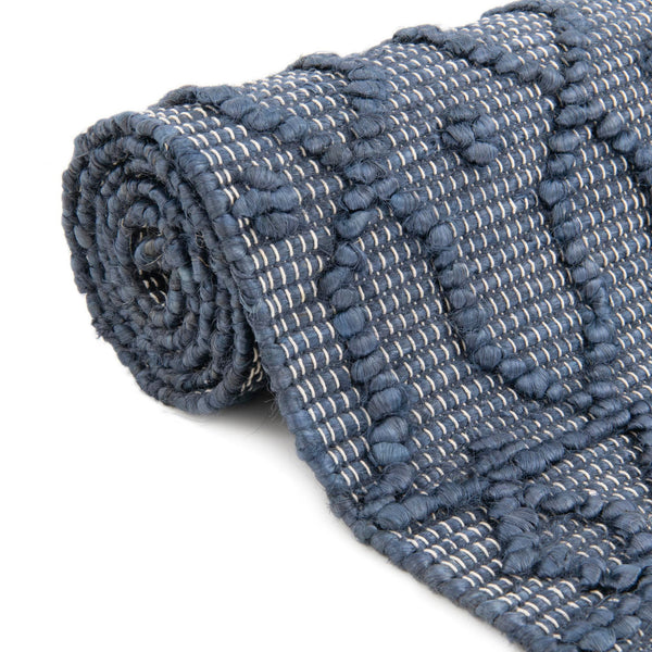 Savannah Weave Collection Area Rug - Serengeti Runner Navy Blue  lifestyle 105
