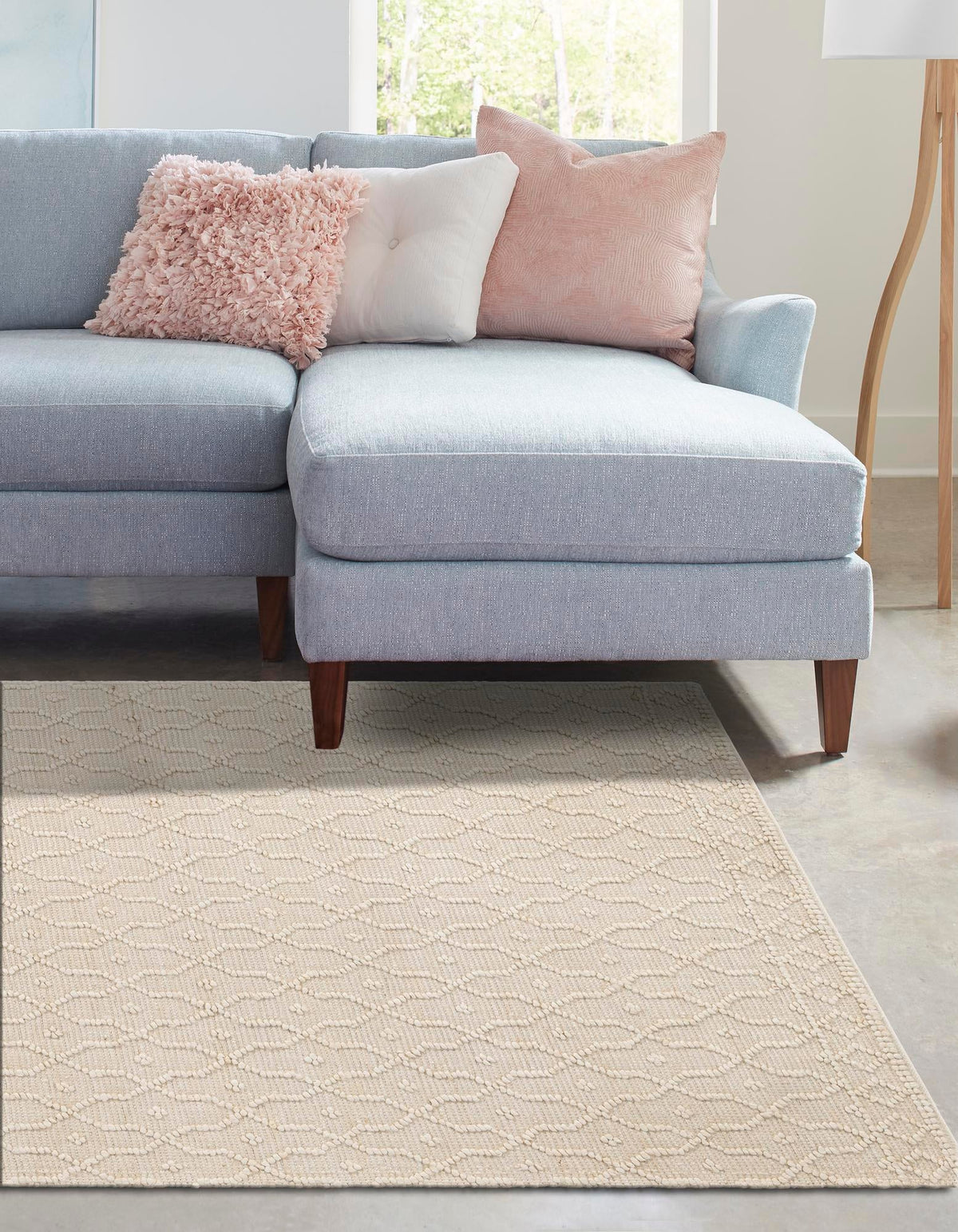 Savannah Weave Collection Area Rug - Serengeti Rectangle Ivory  lifestyle 10