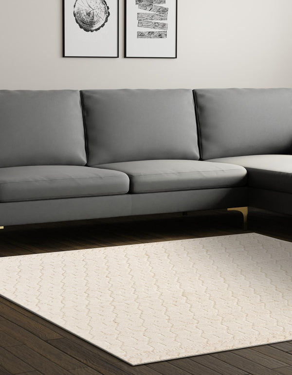 Savannah Weave Collection Area Rug - Serengeti Square Ivory  lifestyle 53