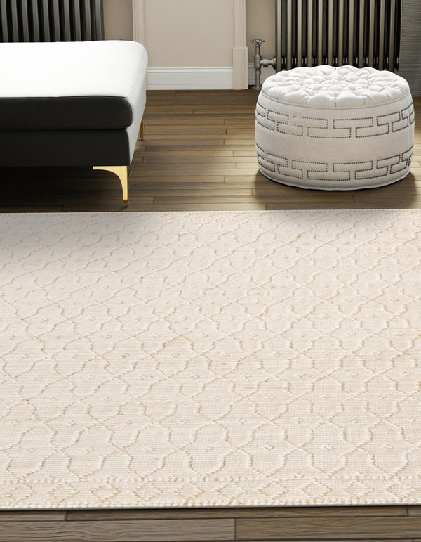 Savannah Weave Collection Area Rug - Serengeti Square Ivory  lifestyle 60