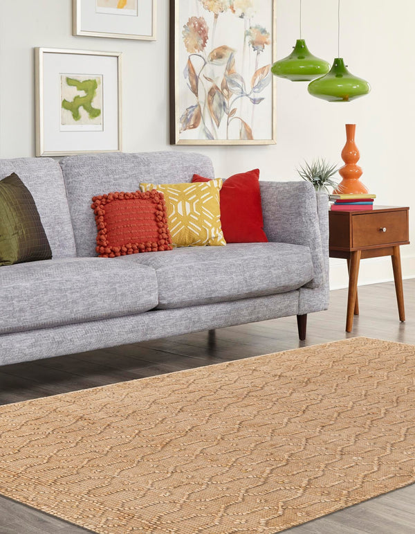 Savannah Weave Collection Area Rug - Serengeti Rectangle Natural  lifestyle 3