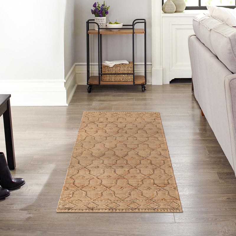 Savannah Weave Collection Area Rug - Serengeti Runner Natural  lifestyle 65