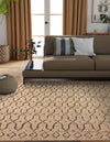 Savannah Weave Collection Area Rug - Serengeti Square Natural  lifestyle 20
