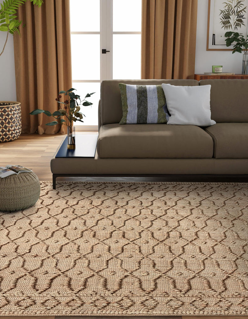 Savannah Weave Collection Area Rug - Serengeti Square Natural  lifestyle 20