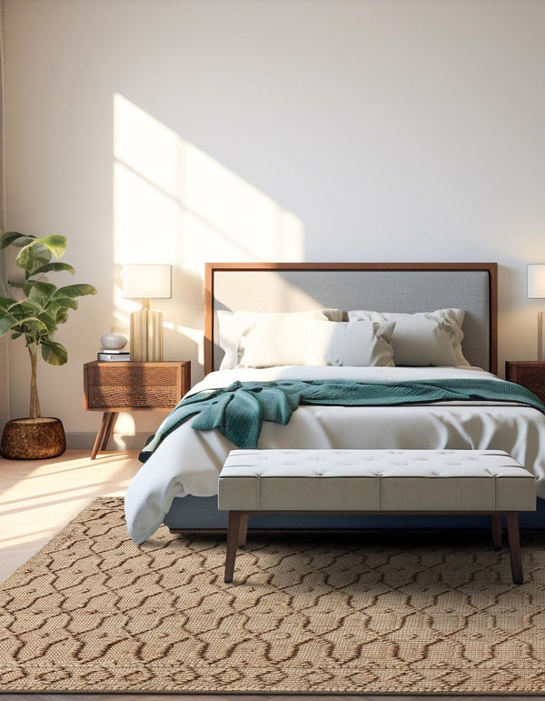 Savannah Weave Collection Area Rug - Serengeti Square Natural  lifestyle 23