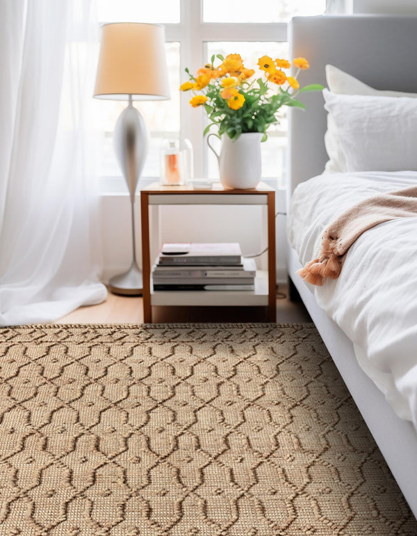 Savannah Weave Collection Area Rug - Serengeti Square Natural  lifestyle 27