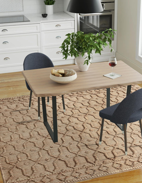 Savannah Weave Collection Area Rug - Serengeti Square Natural  lifestyle 29