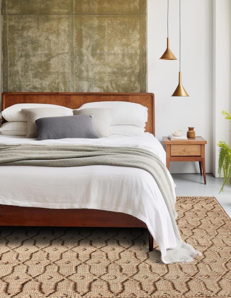 Savannah Weave Collection Area Rug - Serengeti Square Natural  lifestyle 31
