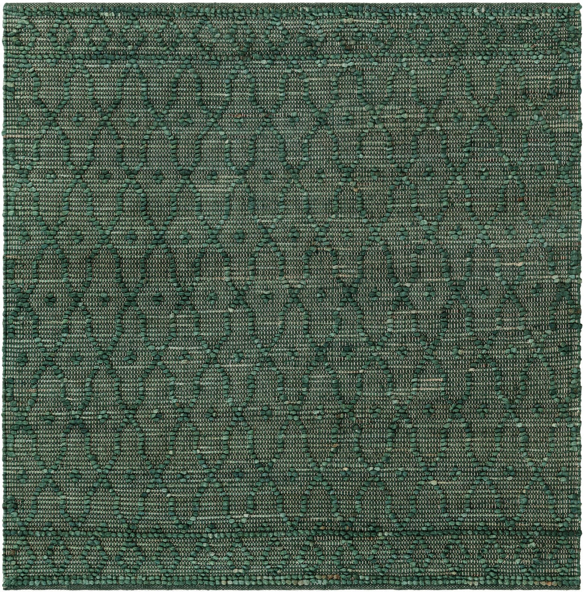 Savannah Weave Collection Area Rug - Serengeti Square Hunter Green  lifestyle 82