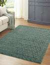 Savannah Weave Collection Area Rug - Serengeti Rectangle Hunter Green  lifestyle 6