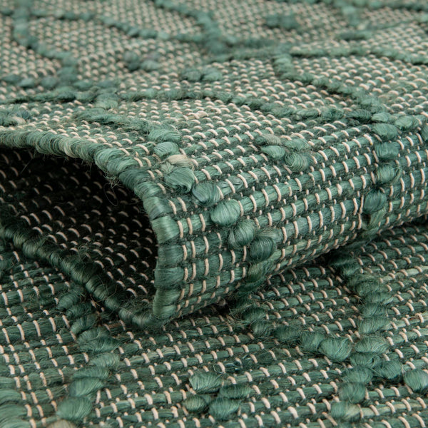 Savannah Weave Collection Area Rug - Serengeti Runner Hunter Green  lifestyle 77