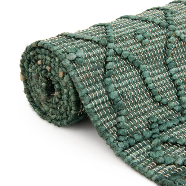 Savannah Weave Collection Area Rug - Serengeti Runner Hunter Green  lifestyle 107