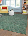 Savannah Weave Collection Area Rug - Serengeti Square Hunter Green  lifestyle 43
