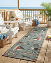 Seaside Haven Rugs Collection Area Rug -  Anchorage Runner Blue  lifestyle 56