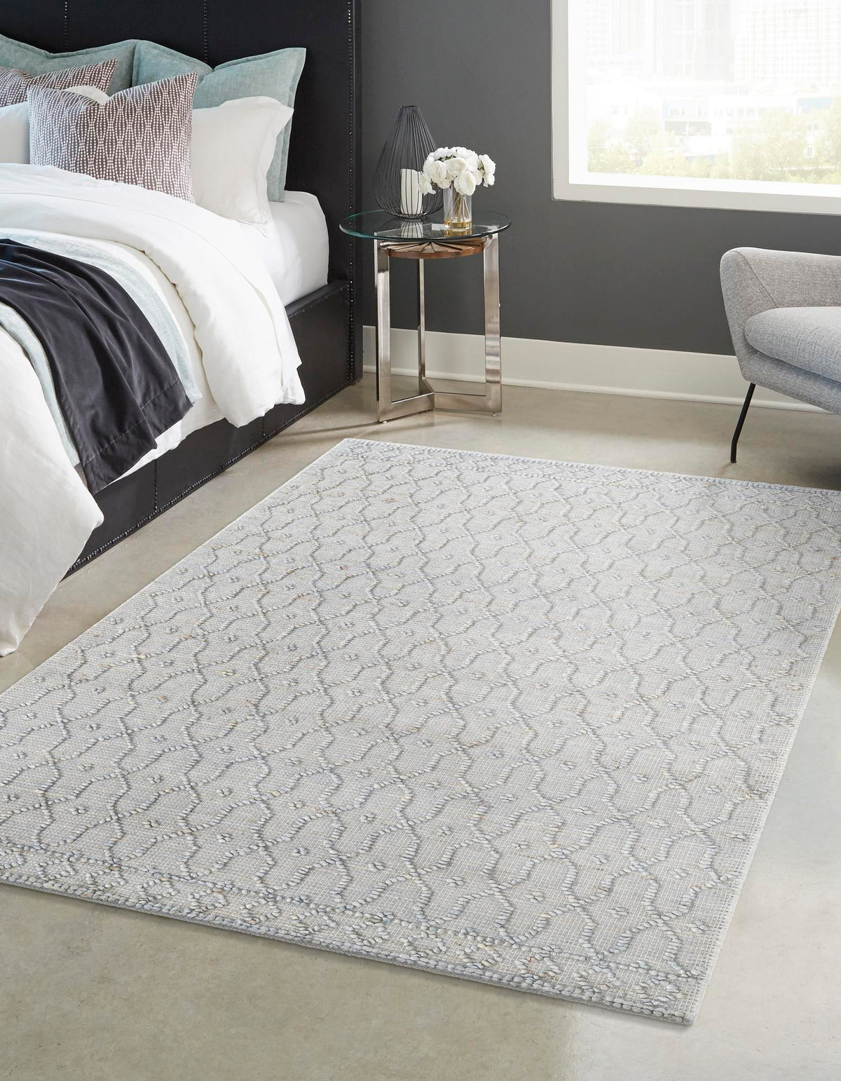 Savannah Weave Collection Area Rug - Serengeti Rectangle Gray  lifestyle 7