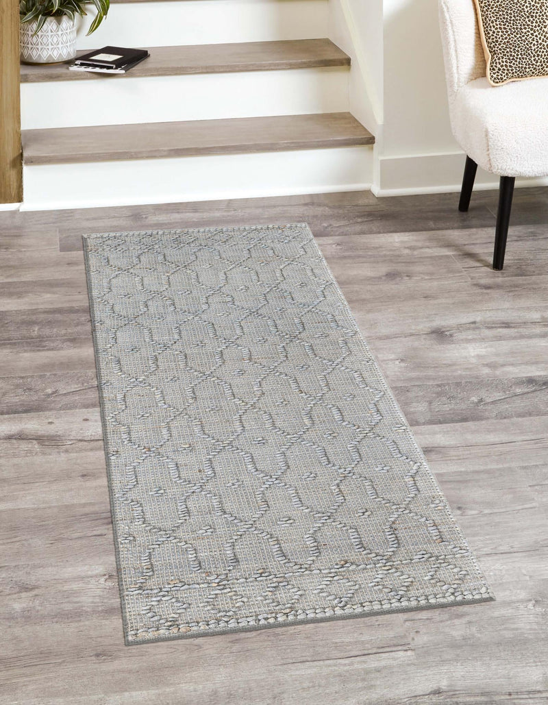 Savannah Weave Collection Area Rug - Serengeti Runner Gray  lifestyle 44