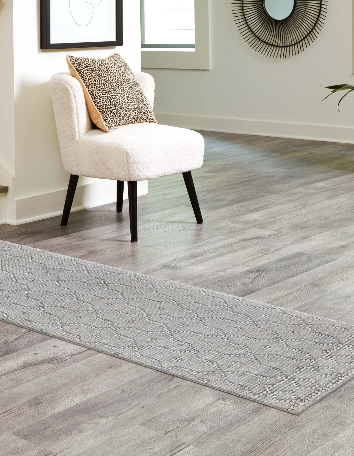 Savannah Weave Collection Area Rug - Serengeti Runner Gray  lifestyle 56