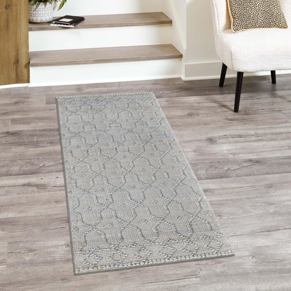 Savannah Weave Collection Area Rug - Serengeti Runner Gray  lifestyle 127
