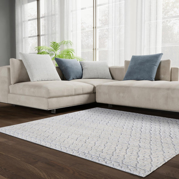 Savannah Weave Collection Area Rug - Serengeti Square Gray  lifestyle 138