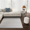 Savannah Weave Collection Area Rug - Serengeti Square Gray  lifestyle 140