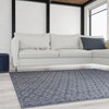 Savannah Weave Collection Area Rug - Serengeti Square Navy Blue  lifestyle 139