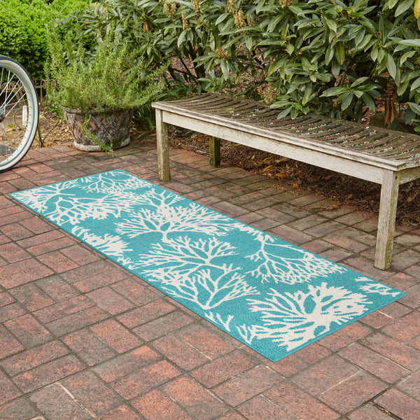 Seaside Haven Rugs Collection Area Rug -  Seaside Runner Teal  lifestyle 72