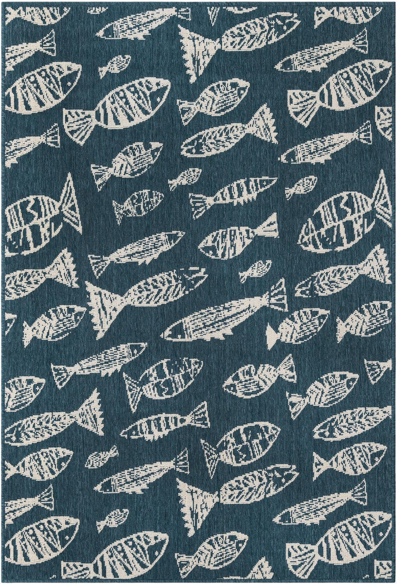 Seaside Haven Rugs Collection Area Rug -  Oceanview Rectangle Blue Main