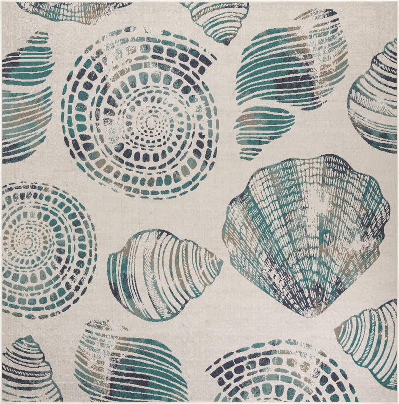 Seaside Haven Rugs Collection Area Rug -  Saltwater Square Ivory  lifestyle 67