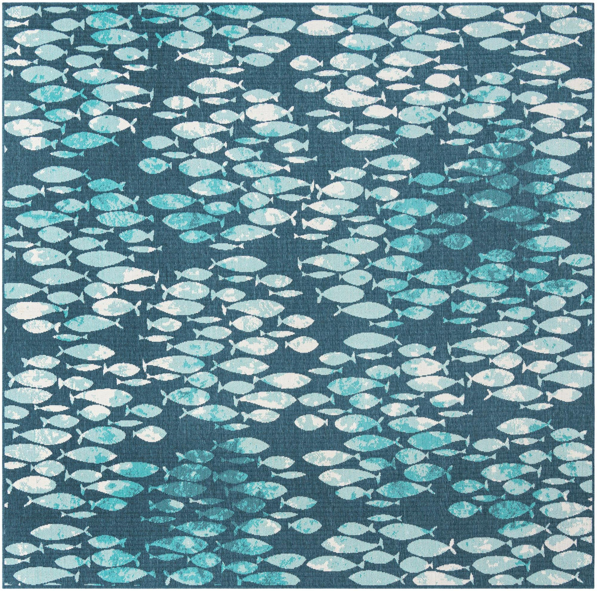 Seaside Haven Rugs Collection Area Rug -  Wavecrest Square Blue  lifestyle 17