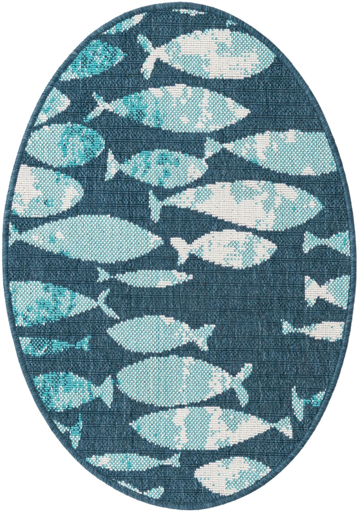 Seaside Haven Rugs Collection Area Rug -  Wavecrest Oval Blue  lifestyle 18