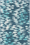 Seaside Haven Rugs Collection Area Rug -  Wavecrest Rectangle Blue  lifestyle 2