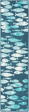 Seaside Haven Rugs Collection Area Rug -  Wavecrest Runner Blue  lifestyle 37