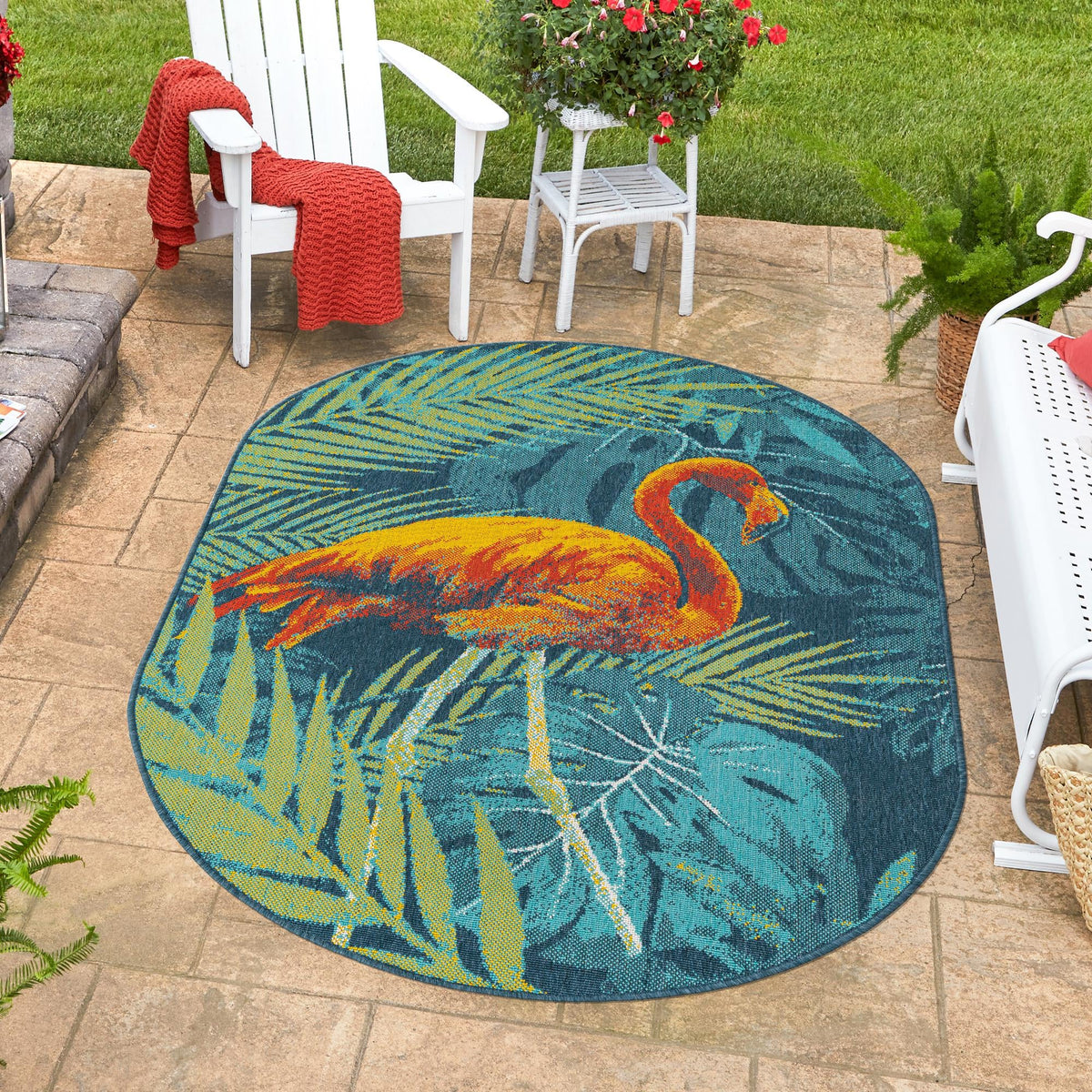 Seaside Haven Rugs Collection Area Rug -  Tidepool Oval Multi  lifestyle 70