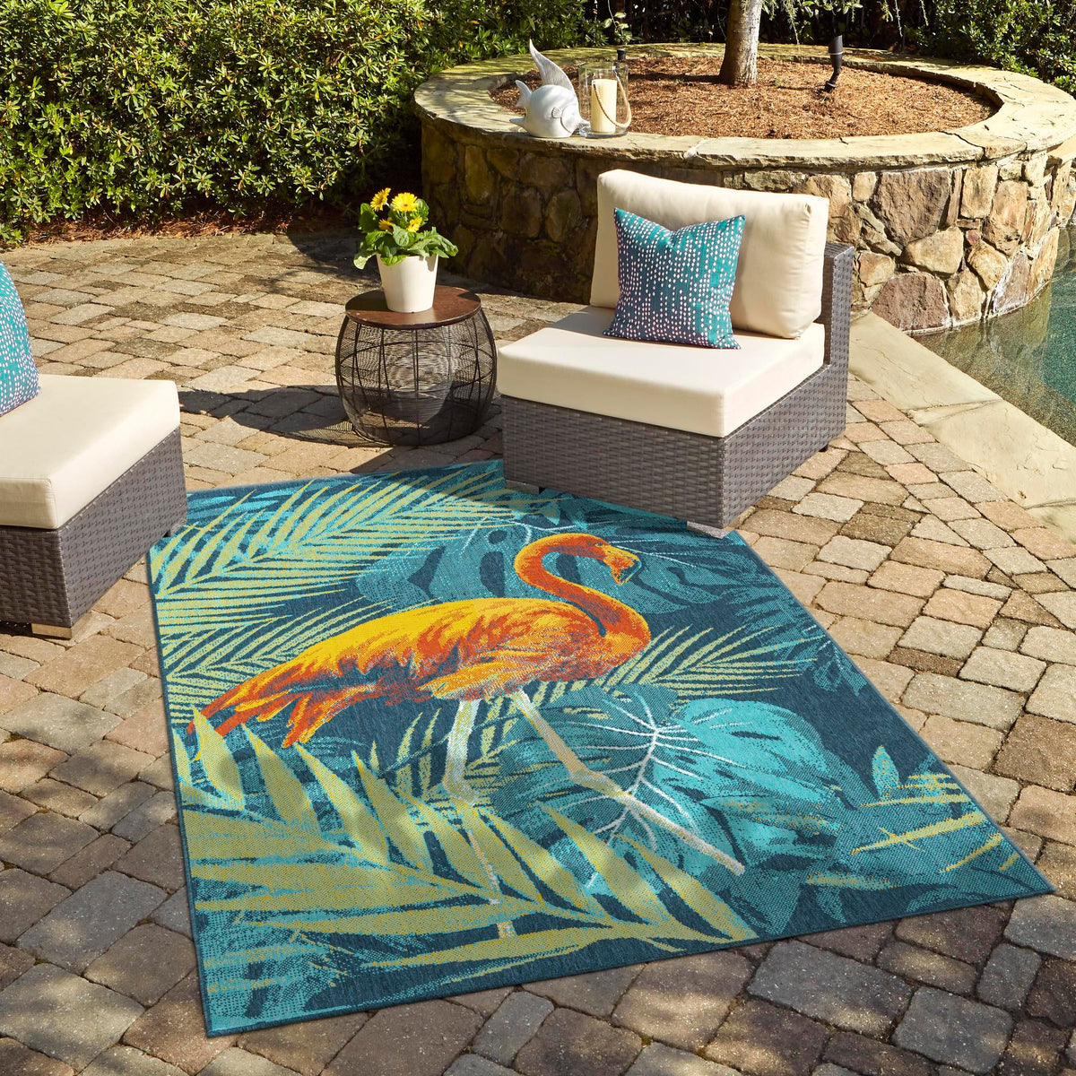Seaside Haven Rugs Collection Area Rug -  Tidepool Rectangle Multi  lifestyle 14