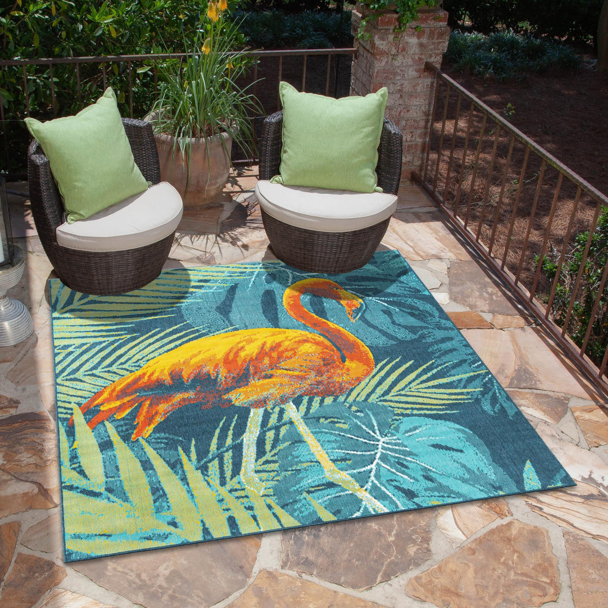 Seaside Haven Rugs Collection Area Rug -  Tidepool Square Multi  lifestyle 69