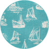 Seaside Haven Rugs Collection Area Rug -  Beachcomber Round Teal  lifestyle 19