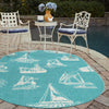 Seaside Haven Rugs Collection Area Rug -  Beachcomber Oval Teal  lifestyle 74