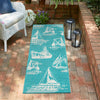 Seaside Haven Rugs Collection Area Rug -  Beachcomber Runner Teal  lifestyle 68