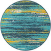 Seaside Haven Rugs Collection Area Rug -  Sandbar Round Multi.Blue  lifestyle 19