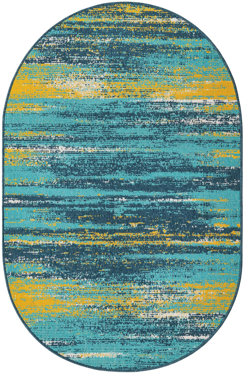 Seaside Haven Rugs Collection Area Rug -  Sandbar Oval Multi.Blue  lifestyle 20