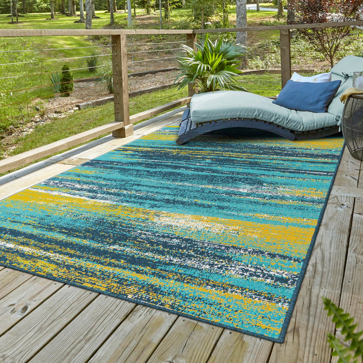 Seaside Haven Rugs Collection Area Rug -  Sandbar Rectangle Multi.Blue  lifestyle 15